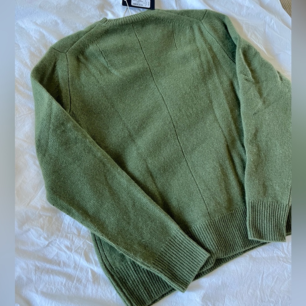 Rag & Bone olive - army green cashmere Crewneck Huxley Sweater size XS - Picture 3 of 6